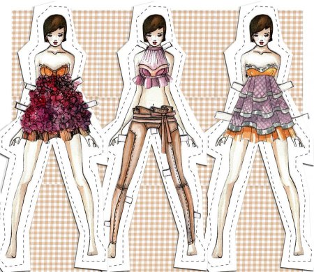 Нарисовать куклу с одеждой