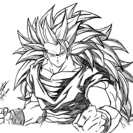 Сон Гоку черно белый