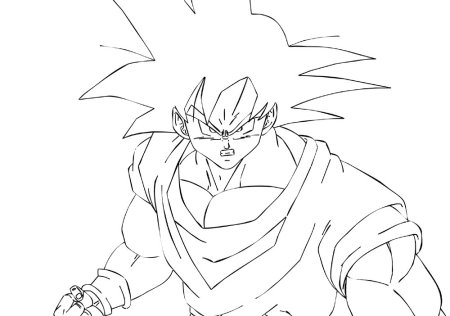 Гоку карандашом