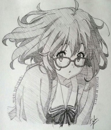 Курияма Мирай черно белая