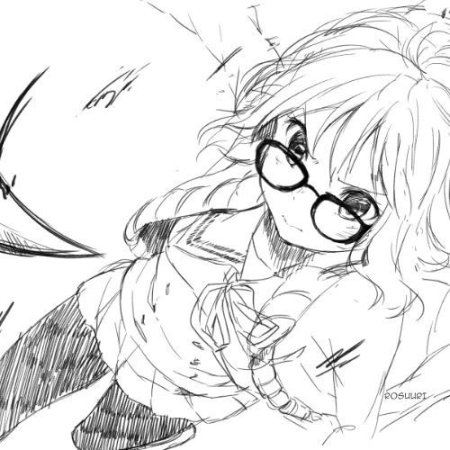 Курияма Мирай чёрно белое