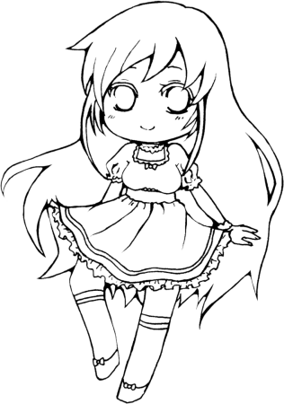 Раскраски аниме Чиби