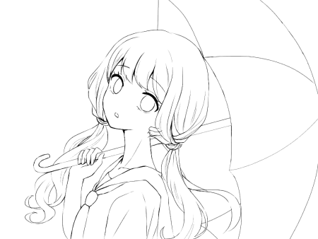 Лайн арт девушка