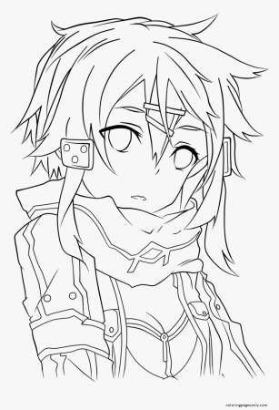 Раскраска Sword Art online Кирито