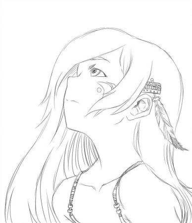 Арты девушек для обводки