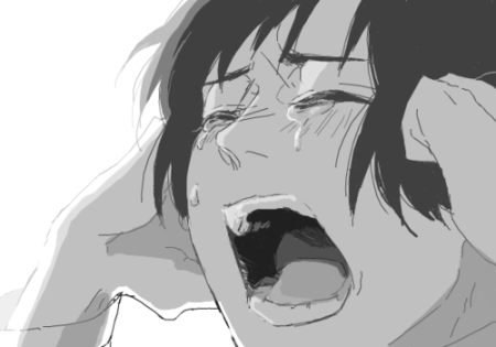 Держится за голову арт