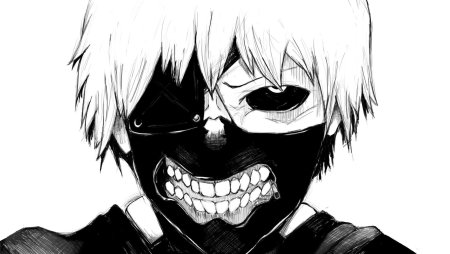 Канеки Кен черно белый