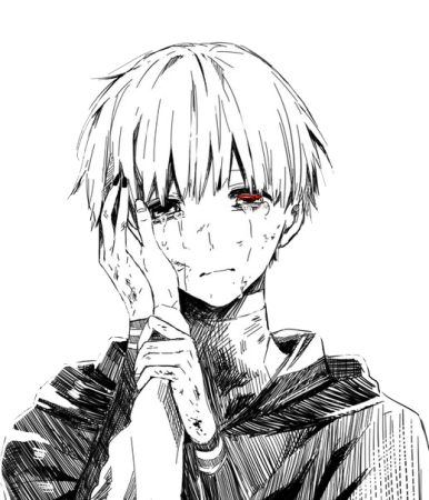 Канеки Кен черный белый