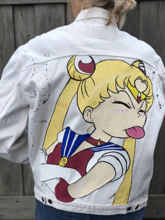 Джинсовка с аниме принтом