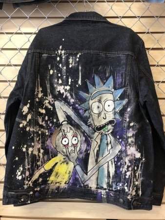 Кастом джинсовки Рик и Морти