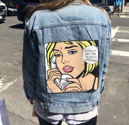 Разрисованные джинсы в стиле поп арт