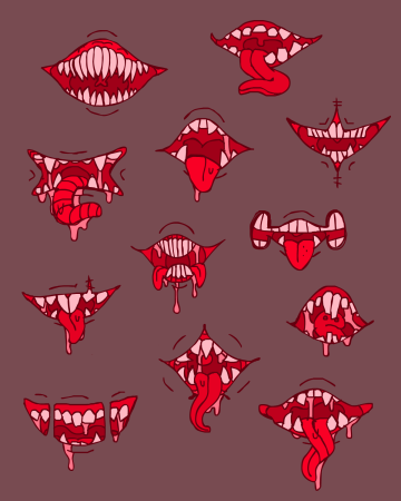 Острые зубы референс