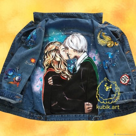 Роспись джинсовки Гарри Поттер