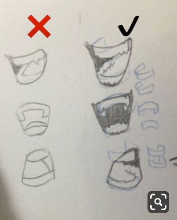 Нарисованный рот с зубами