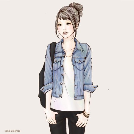 Рисунок девушка в лжинмовке