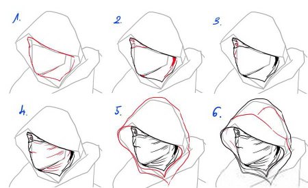 Капюшон референс для рисования