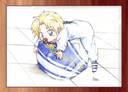 Аниме младенец блондин