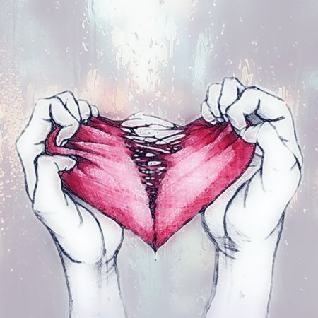 Аниме сердечко из рук