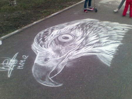 Рисунки на асфальте.