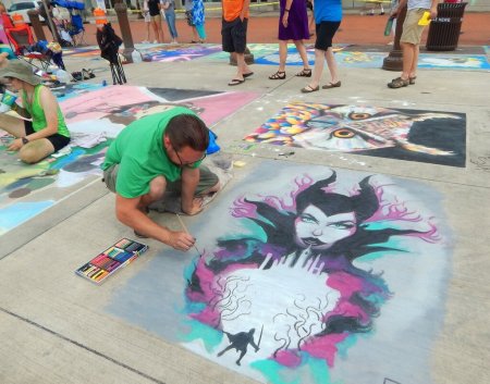 Прикольные рисунки мелом