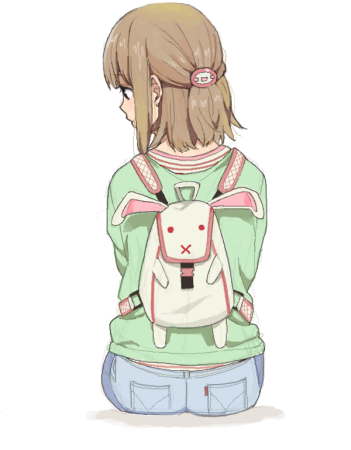 Девочка с портфелем арт