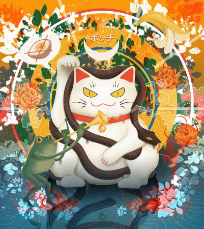 Кошка нэко символ Японии