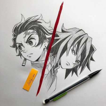 Клинок рассекающий демонов карандашом