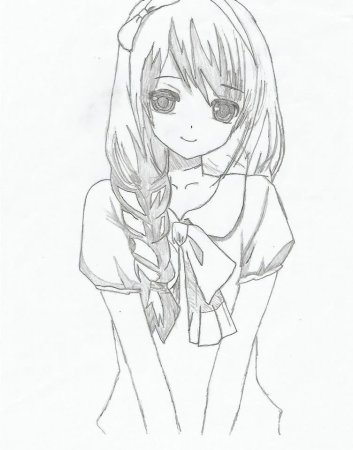 Аниме девушки карандашом