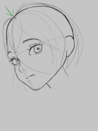 Аниме лицо зарисовка
