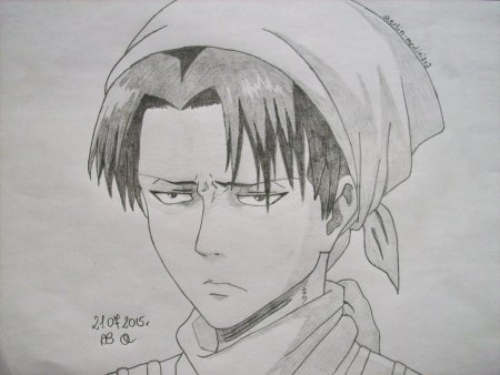 Леви Аккерман рисовка