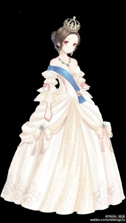 Принцессы аниме Королевский наряд