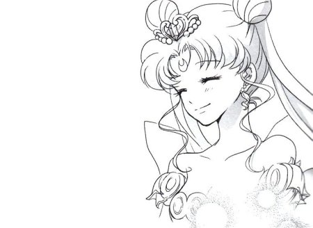 Раскраски сейлормун принцесса Серенити