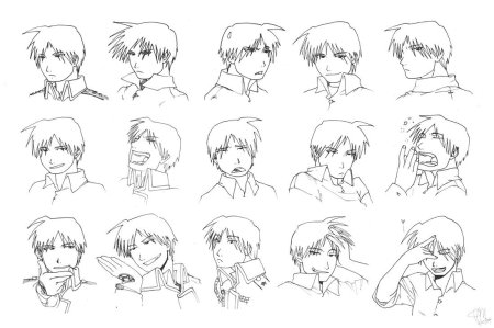 Эмоции аниме парней