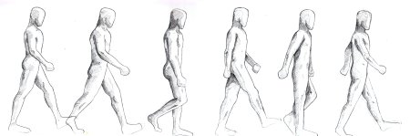 Позы для рисования ходьба