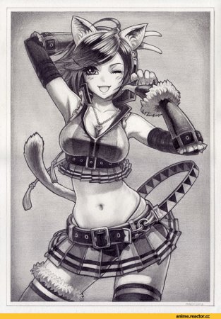 Аниме девушка с кастетами