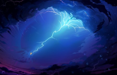 Молнии рисунок аниме