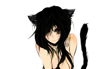 Девушка полу кошка