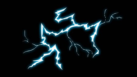 Молния на прозрачном фоне