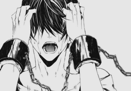 Аниме парень кричит