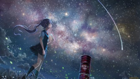 Аниме девушка космос