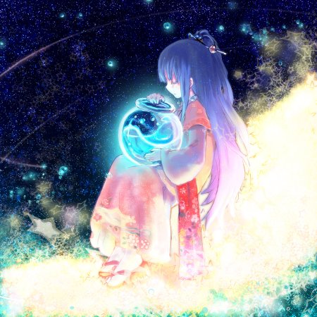 Аниме девушка космос