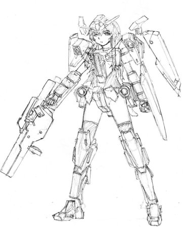 Рисование аниме меха