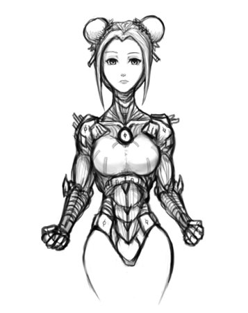 Роботы карандашный скетч