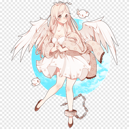 Аниме девушка ангел