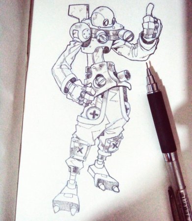 Стимпанк робот девушка