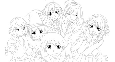 Разукрашку аниме Розарио и вампир