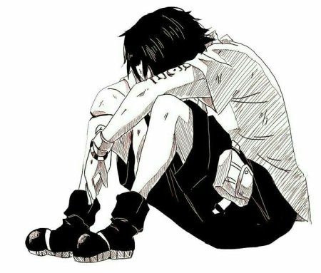 Луффи грустный Ван Пис Манга