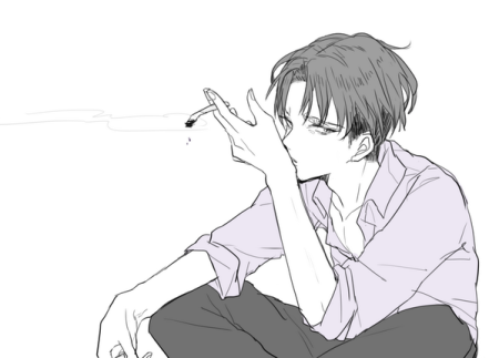 Леви Аккерман арт курит