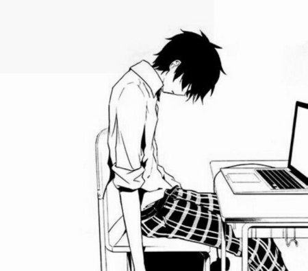 Аниме пацан усталый