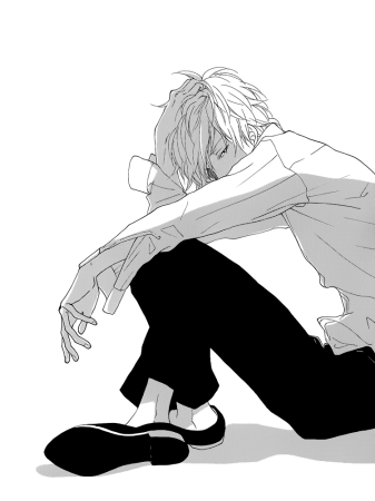 Уставший аниме парень